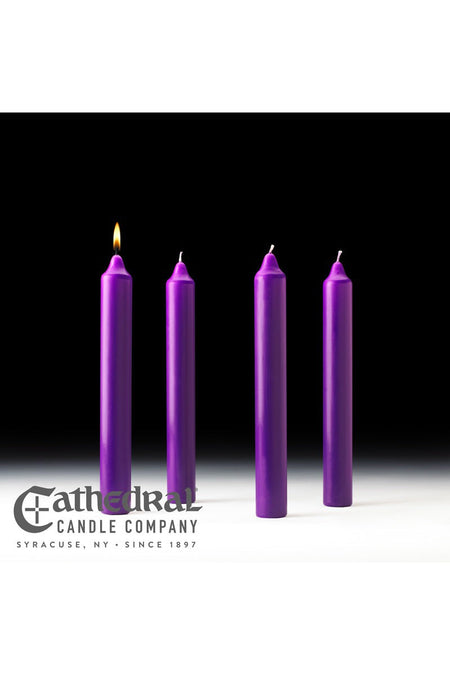 Advent Candle Sets - 4 Purple - 1-1/2" Diameter by Anchor Christian Distributors, product view 4