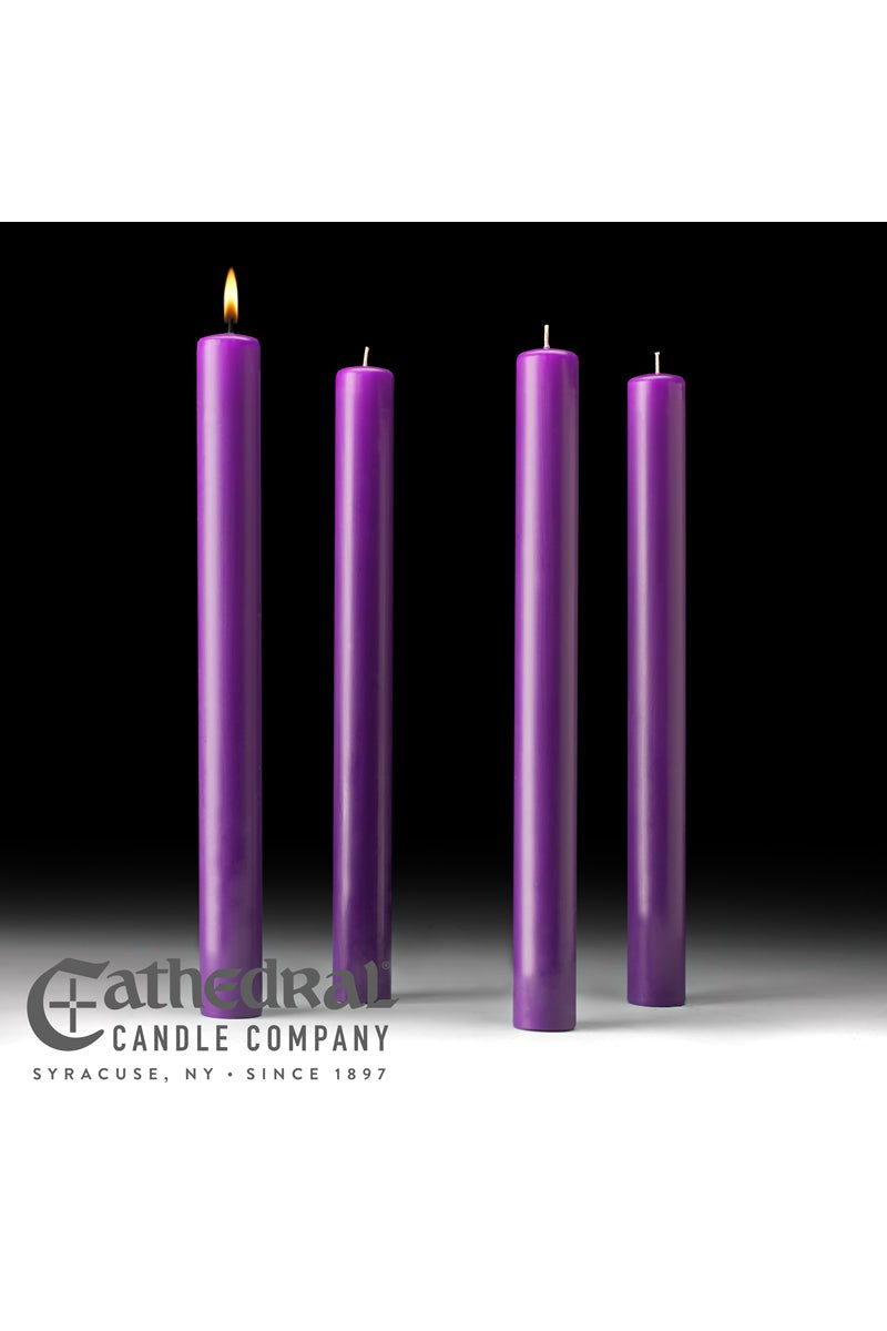 Advent Candle Sets - 4 Purple - 1-1/2" Diameter by Anchor Christian Distributors