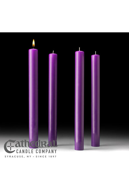 Advent Candle Sets - 4 Purple - 1-1/2" Diameter by Anchor Christian Distributors