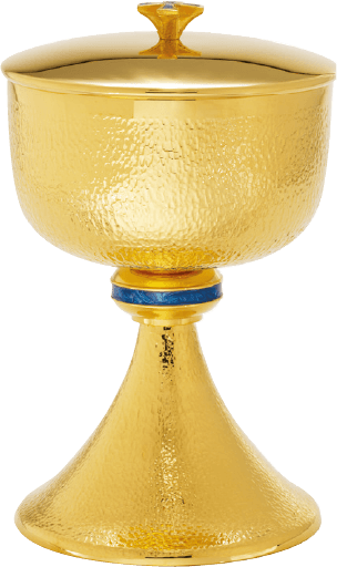 Ciborium - Textured gorgeous 24k gold plated