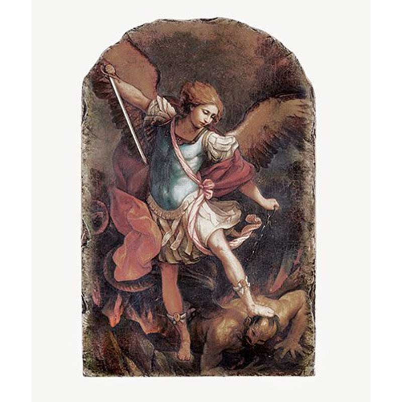 Arched Tile Plaque with Stand - Saint Michael (B2328) – CFaithS