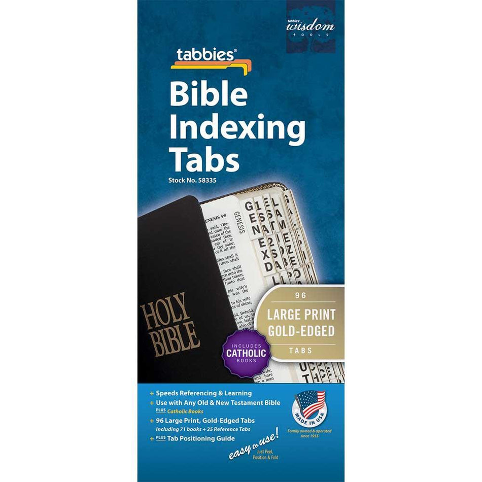 Bible Tabs Catholic Large Print Gold Edge by Dicksons
