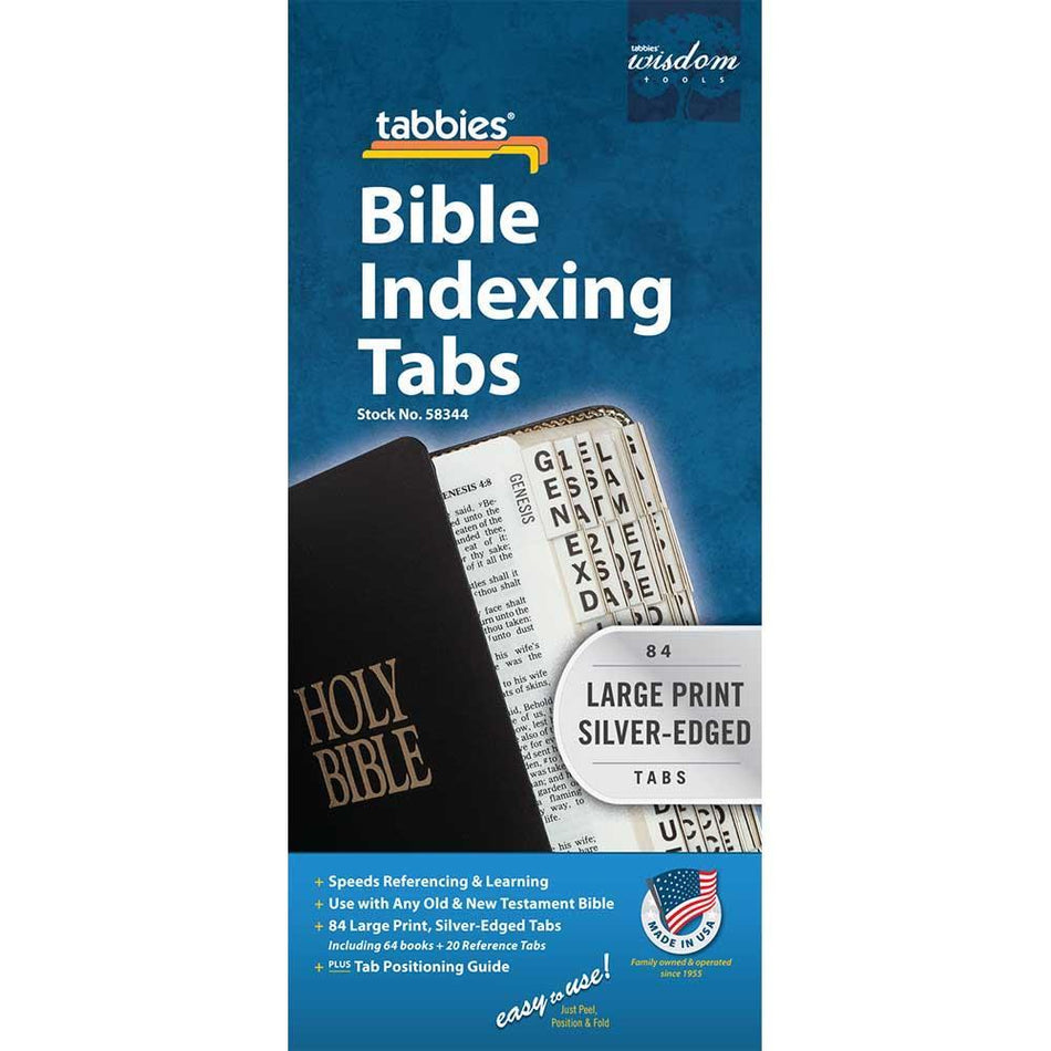 Bible Tabs Silver Edge Large Print 84 Piece by Dicksons
