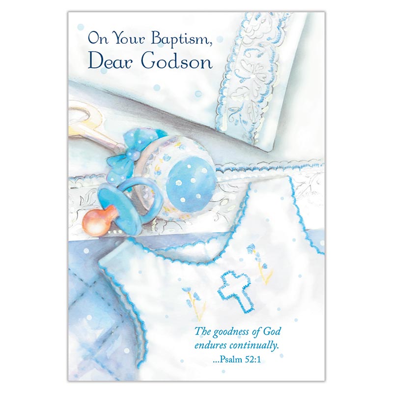 On Your Baptism Dear Godson Card (BAP37023) by Catholic Brands