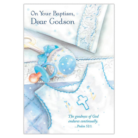 On Your Baptism Dear Godson Card (BAP37023) by Catholic Brands