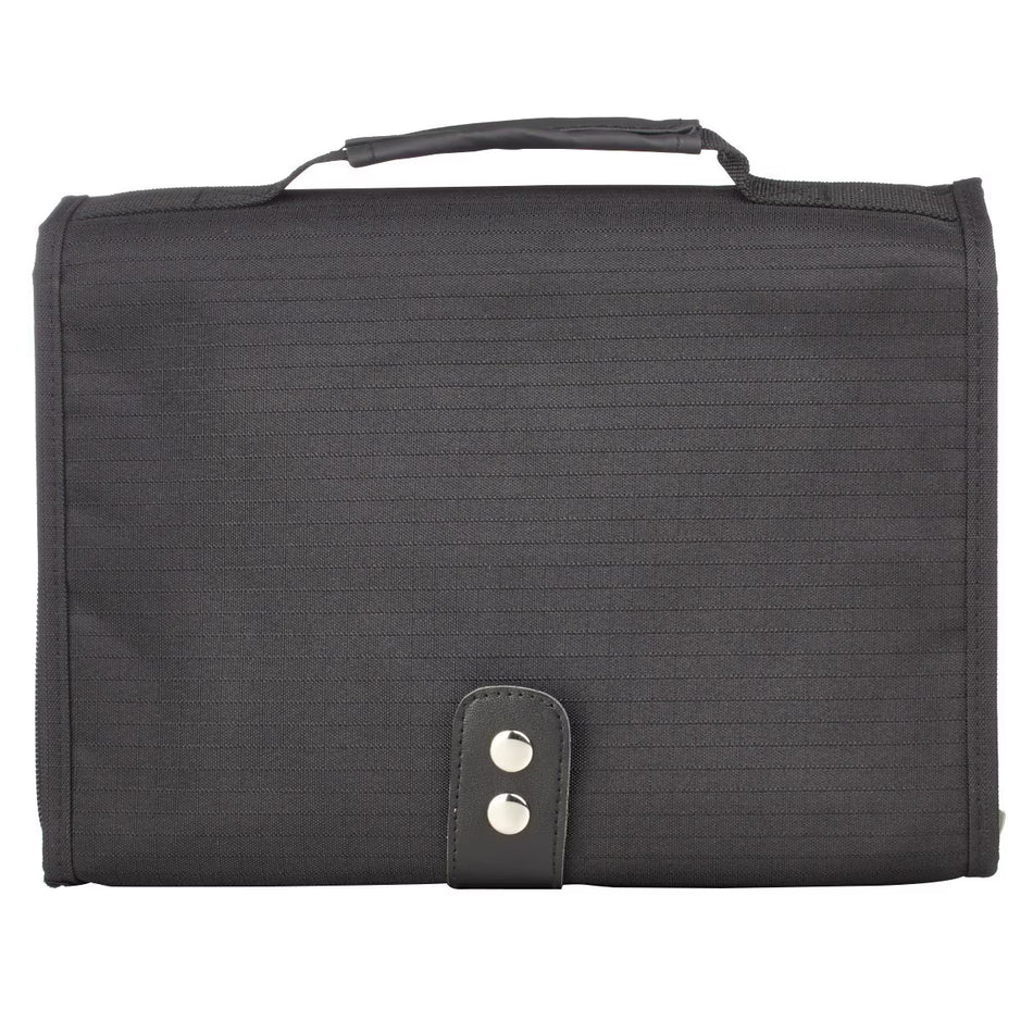 Black Polyester Tri-fold Organizer Bible Cover