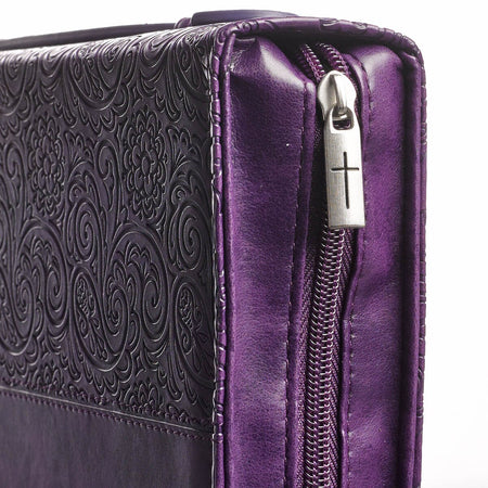 Faith Purple Faux Leather Fashion Bible Cover - Hebrews 11:1 by Christian Art Gifts, product view 8