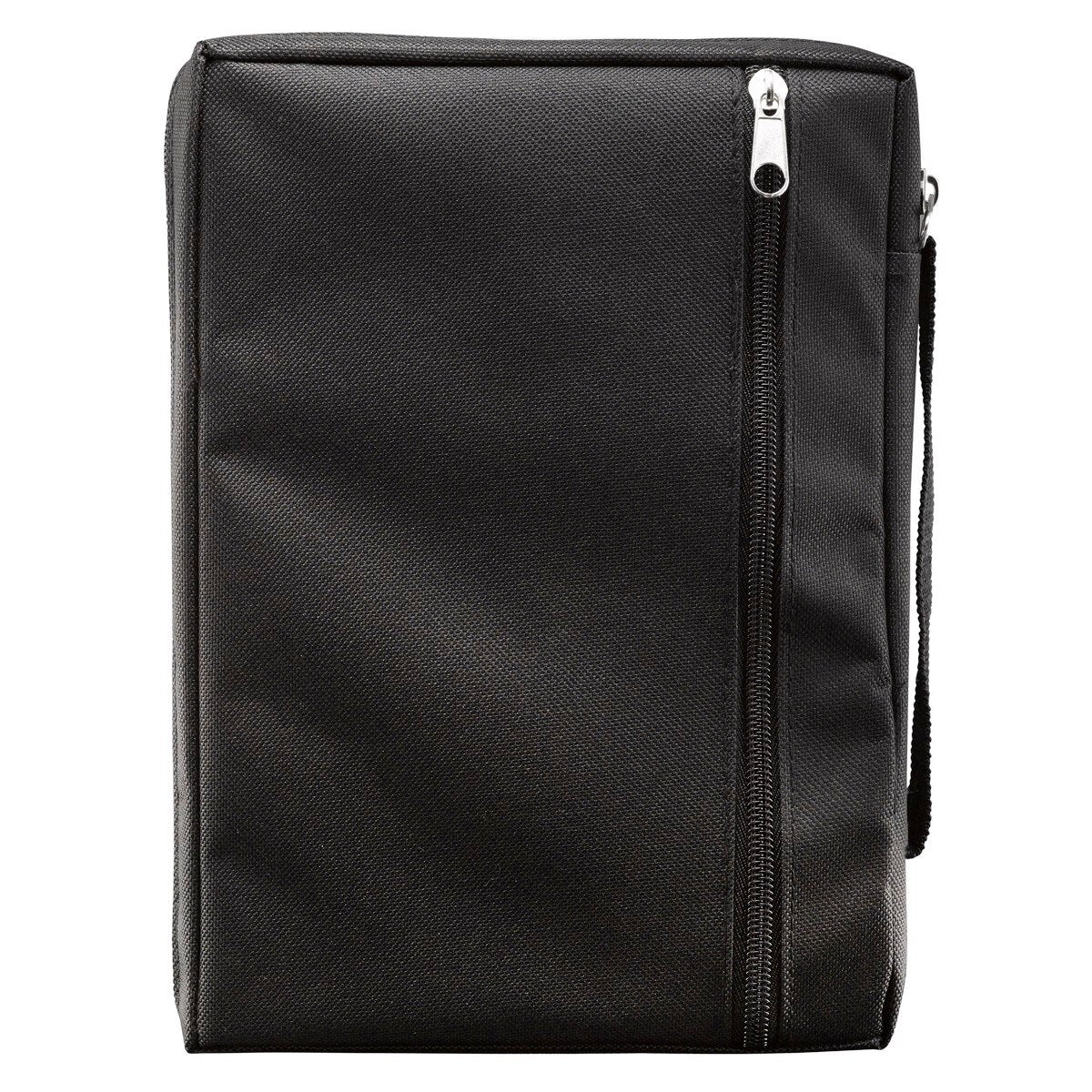 Black Poly-canvas Value Bible Cover with Ichthus Patch by Christian Art Gifts, product view 8