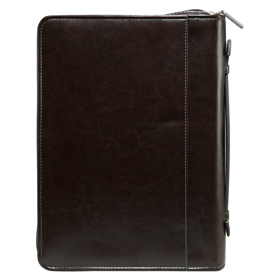 I Can Do Everything Turquoise and Brown Faux Leather Fashion Bible Cover - Philippians 4:13