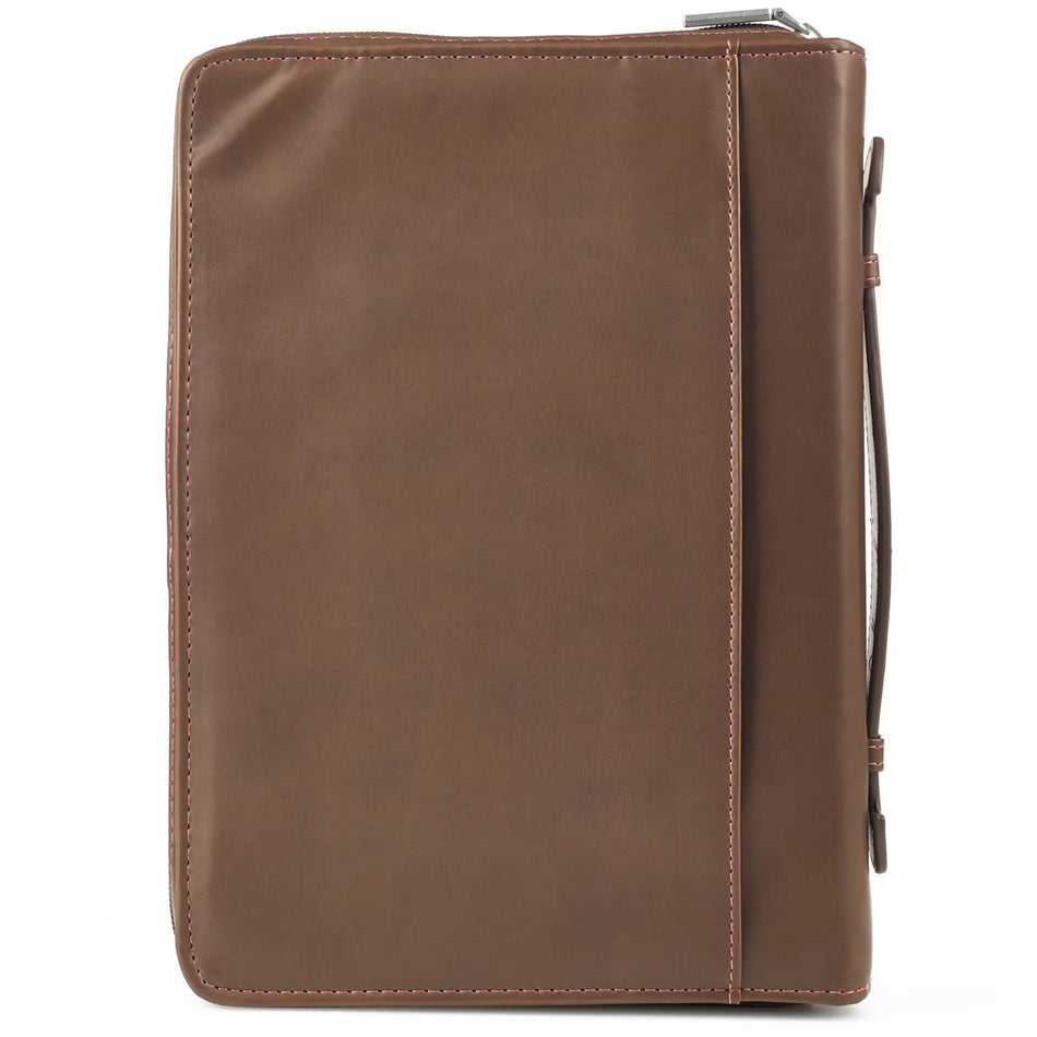 I Know The Plans Pink and Brown Faux Leather Fashion Bible Cover - Jeremiah 29:11
