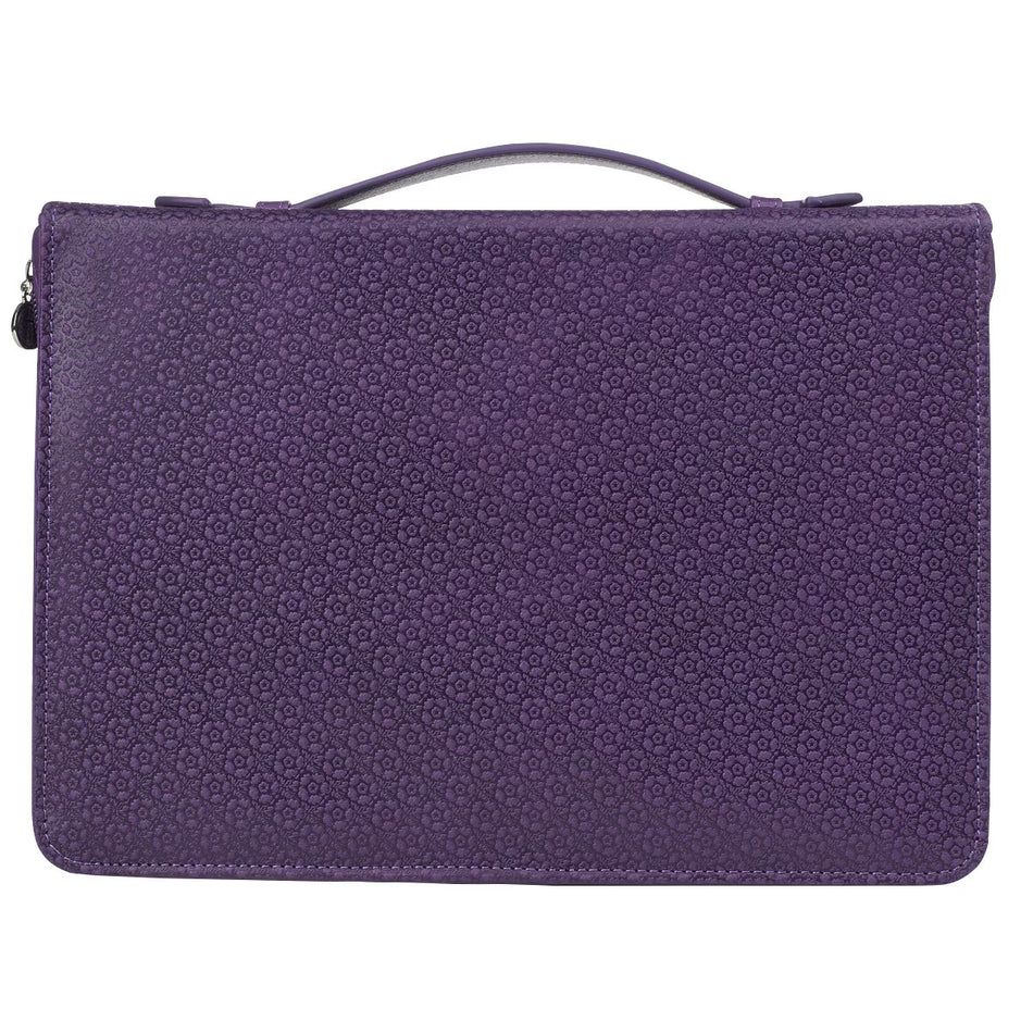 Blessed Purple Butterfly Blessings Faux Leather Fashion Bible Cover - Jeremiah 17:7