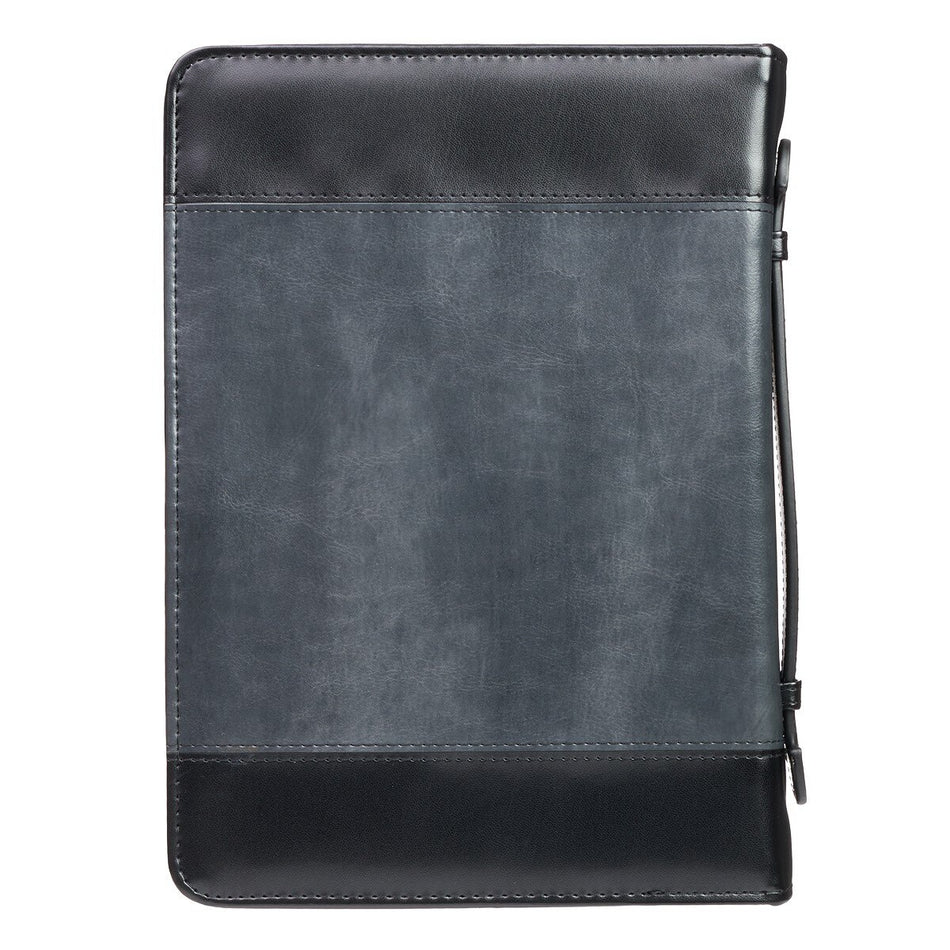 Be Strong Lion Two-Tone Classic Bible Cover - Joshua 1:9