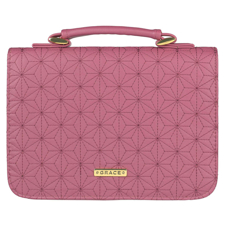 Grace Dusty Rose Pink Faux Leather Fashion Bible Cover