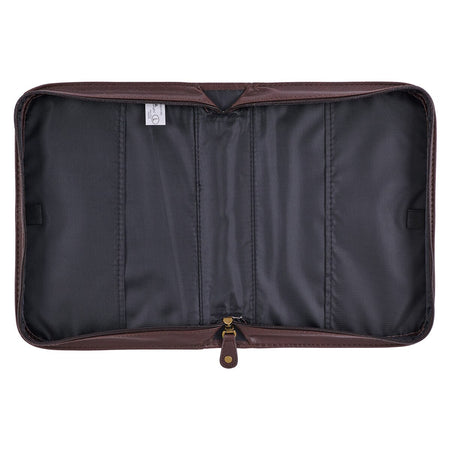 Do Not Be Afraid Two-tone Toffee and Chocolate Brown Faux Leather Bible Cover – Joshua 1:9, product view 6
