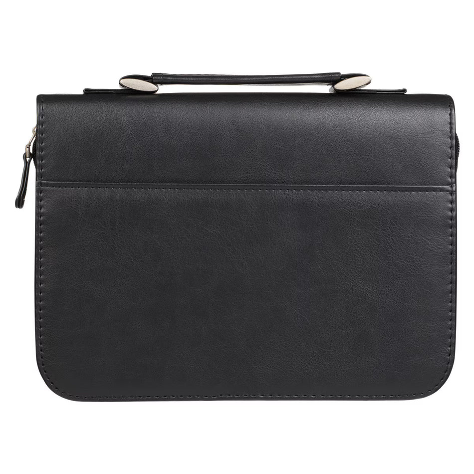 Hope in the LORD Two-tone Black and Gray Faux Leather Classic Bible Cover – Isaiah 40:31