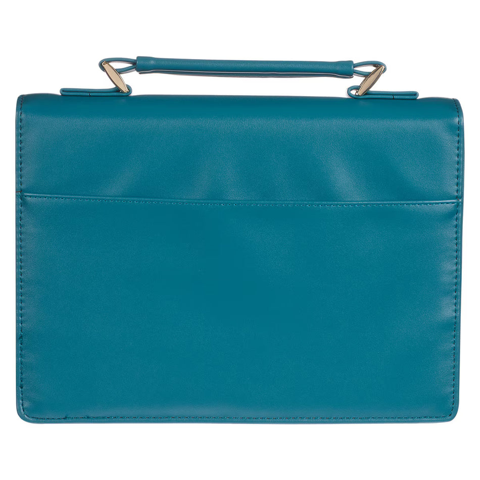 God's Grace Teal Paisley Faux Leather Fashion Bible Cover