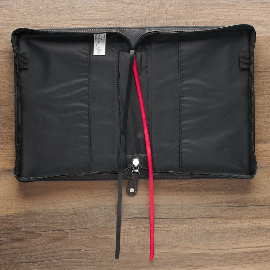 Be Strong Black Faux Leather Classic Bible Cover - Ephesians 6:10 (800160) by Christian Art Gifts, product view 2