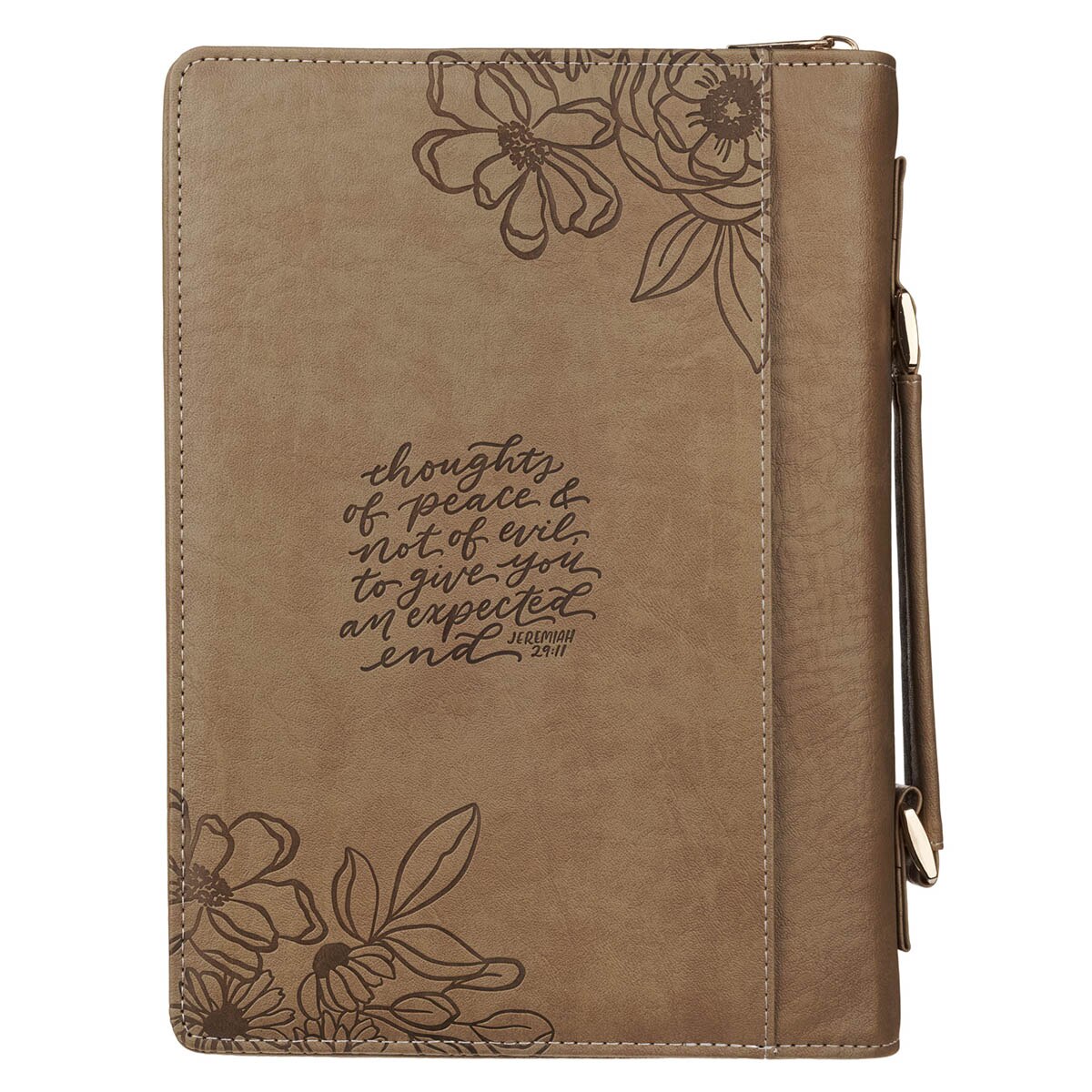 Thoughts I Think Towards You Pink Floral Bible Cover Jer29:11 (800161) by Christian Art Gifts, product view 2