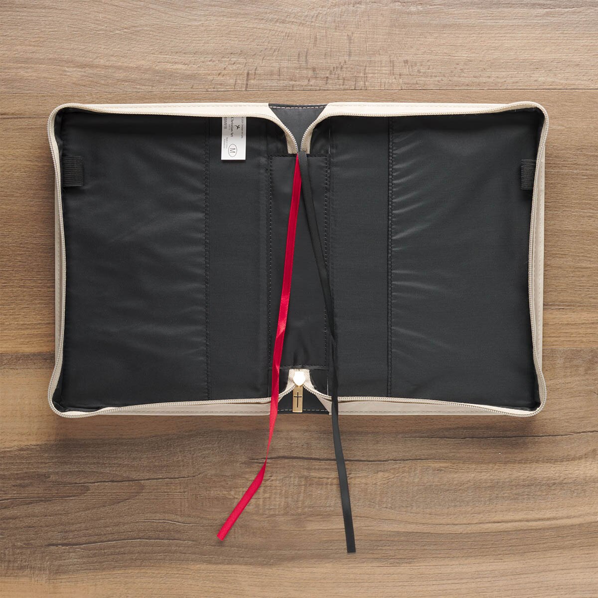 Trust in the Lord Taupe Faux Leather Fashion Bible Cover - Proverbs 3:5 by Christian Art Gifts, product view 3