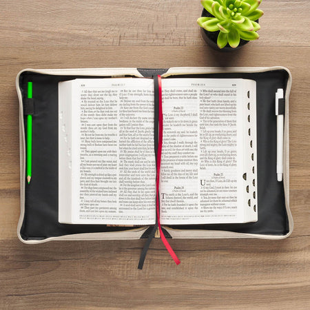 Trust in the Lord Taupe Faux Leather Fashion Bible Cover - Proverbs 3:5 by Christian Art Gifts, product view 4