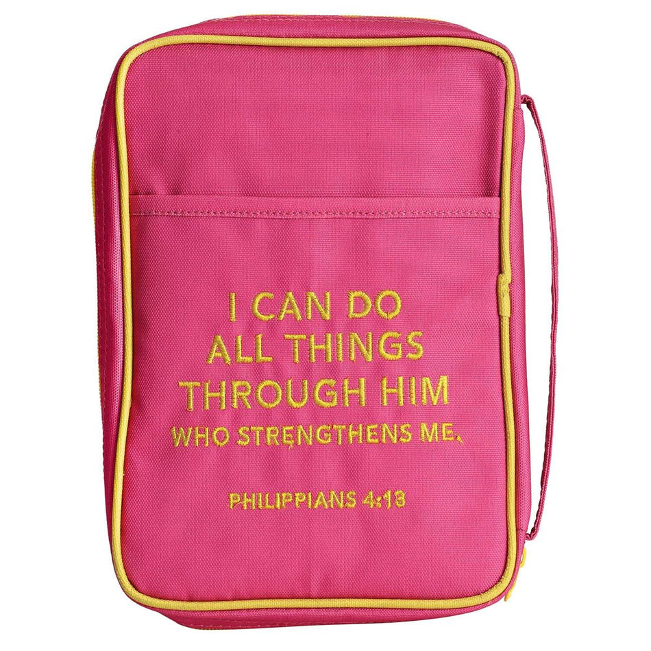 Kids Bible Cover Pink Rainbow I Can Do by Dicksons, product view 2