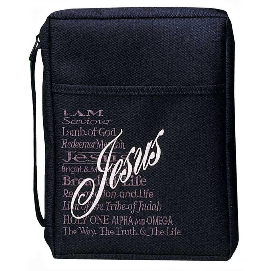 Bibl Cov Names of Jesus Large Black Polystr by Dicksons