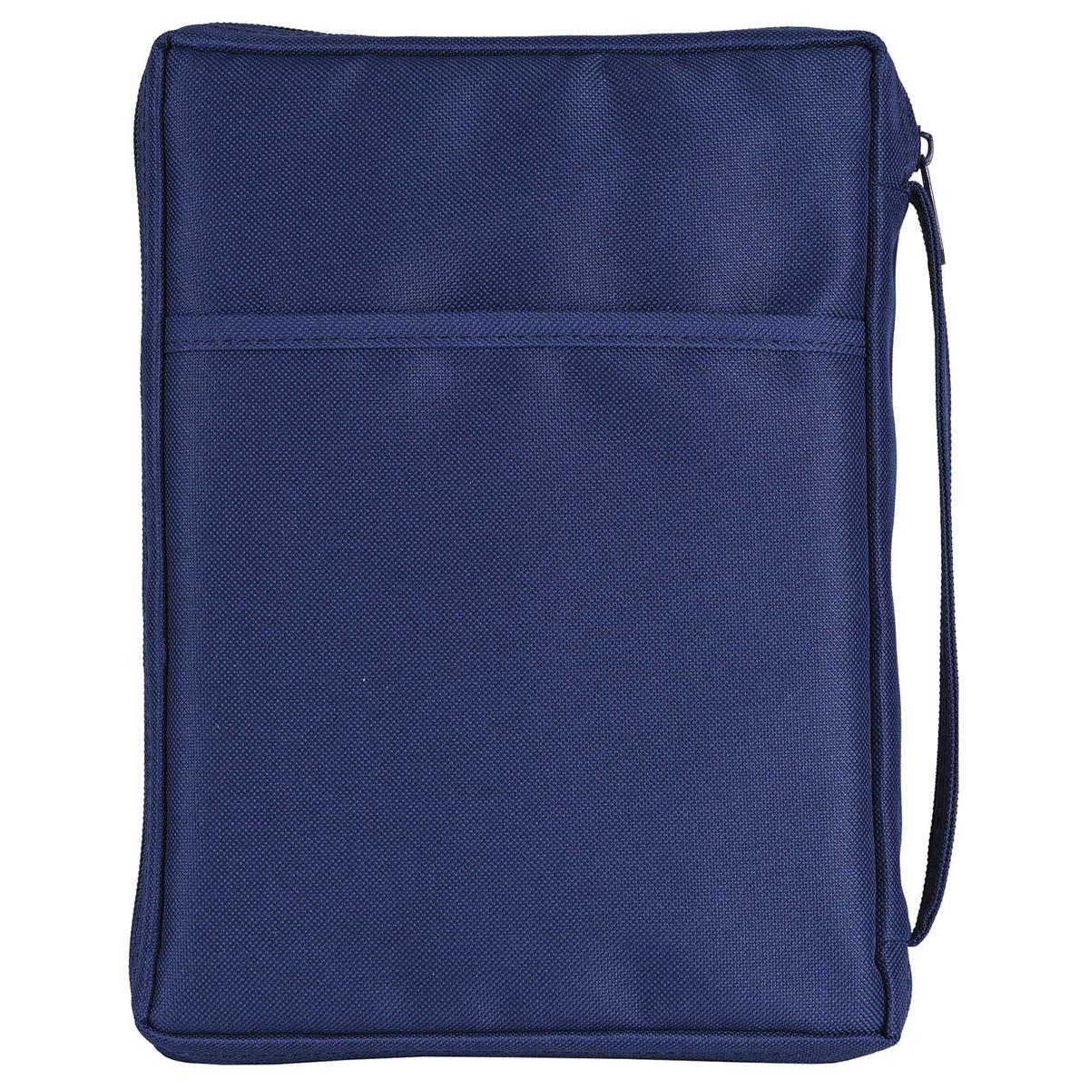 If God is for Us - Romans 8:31-10.25 x 7.12 Inch Navy Blue Polyester Bible Case by Dicksons, product view 2