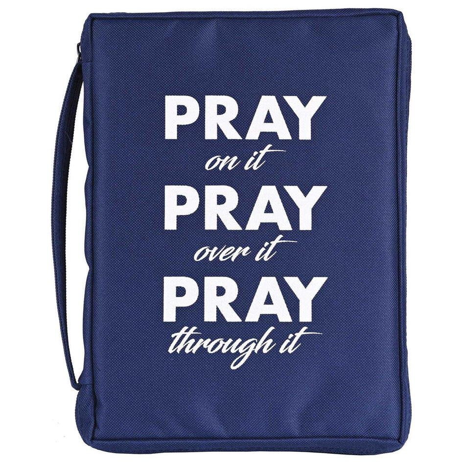 Bible Case Pray On It Navy Large by Dicksons
