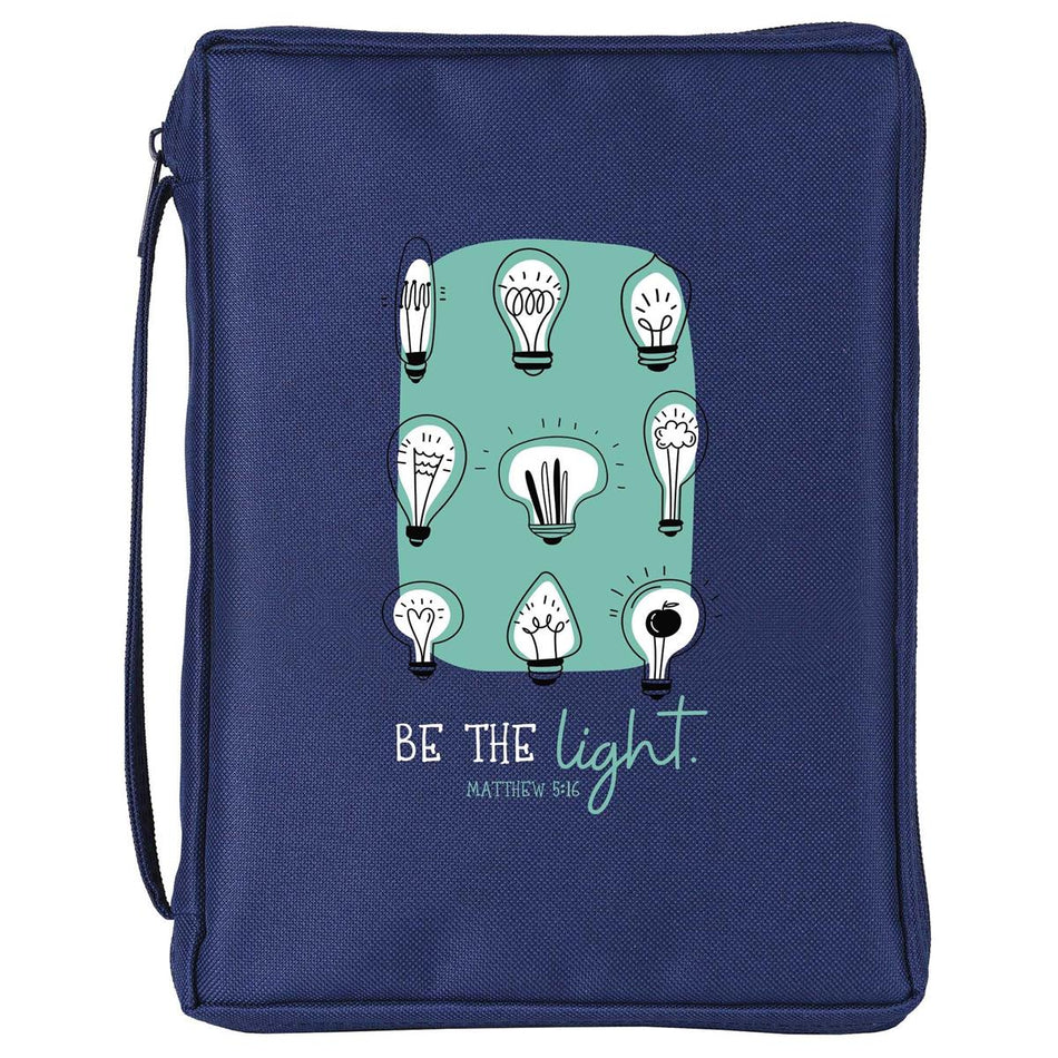 Bible Case Be The Light Large Navy by Dicksons
