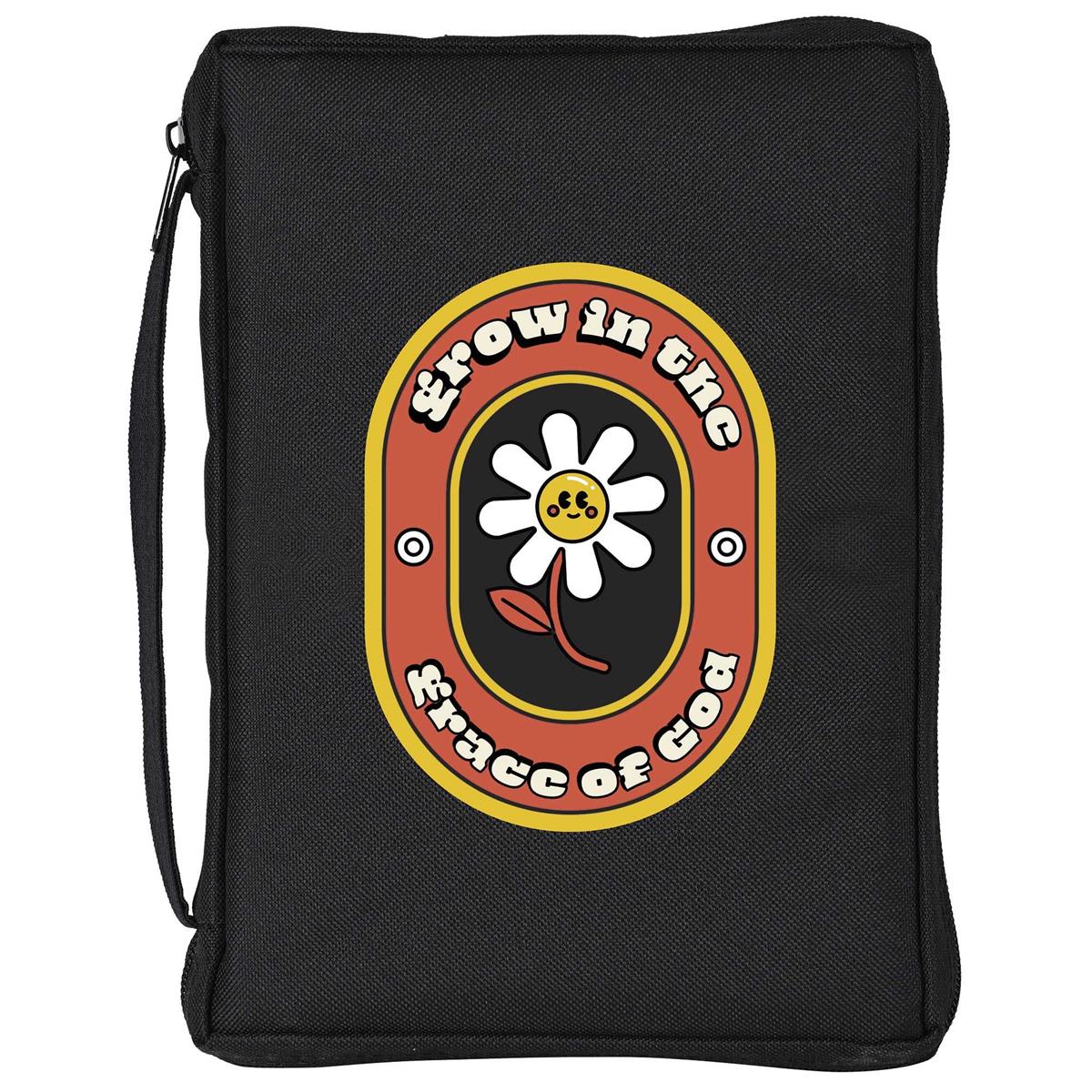 Grow in The Grace of God Black Red and Yellow 600 Denier Polyester Canvas Zip by Dicksons