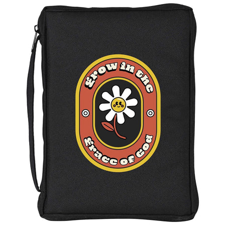 Grow in The Grace of God Black Red and Yellow 600 Denier Polyester Canvas Zip by Dicksons