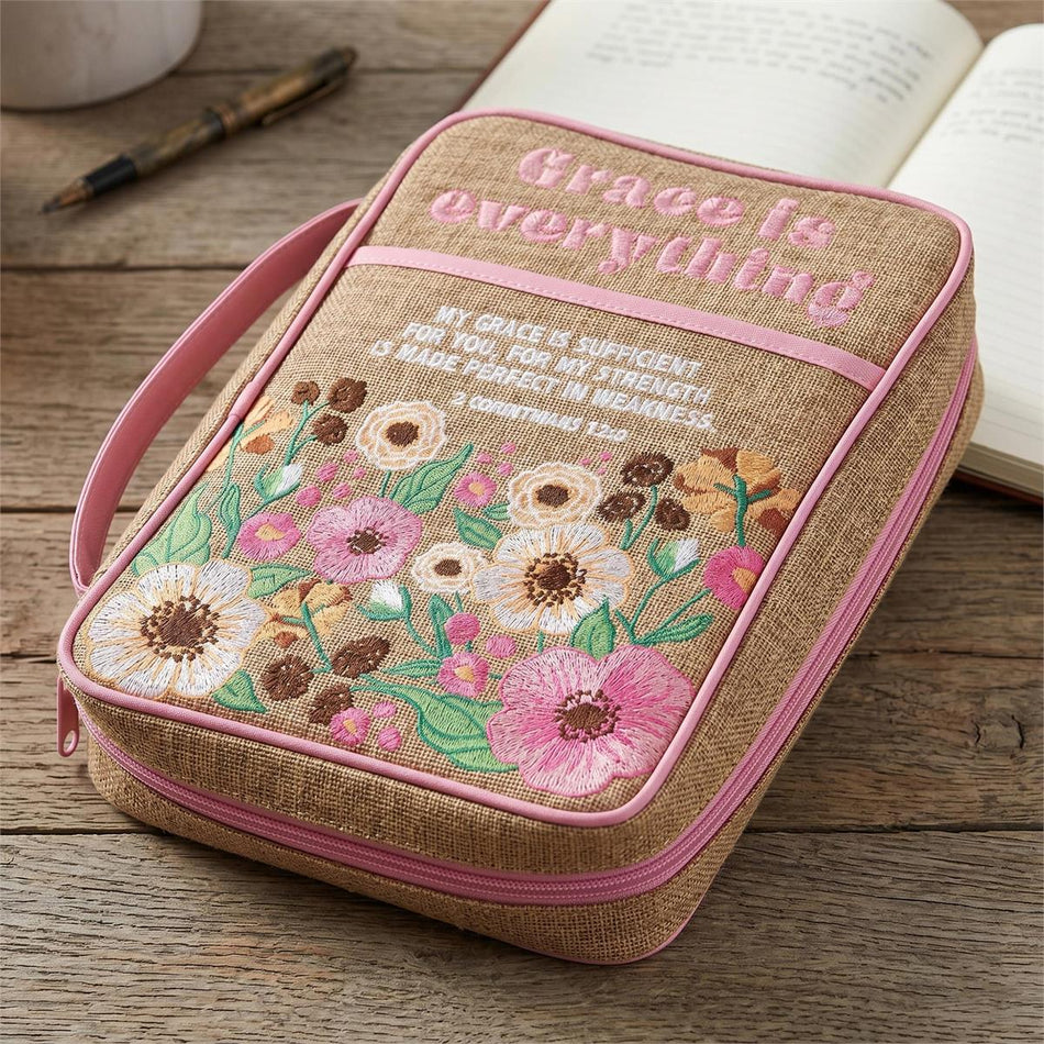 Bible Cover Floral Grace Is Everything L by Dicksons, product view 2