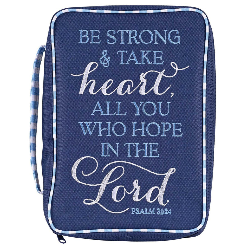 Bible Cover Be Strong And Take Heart Large by Dicksons