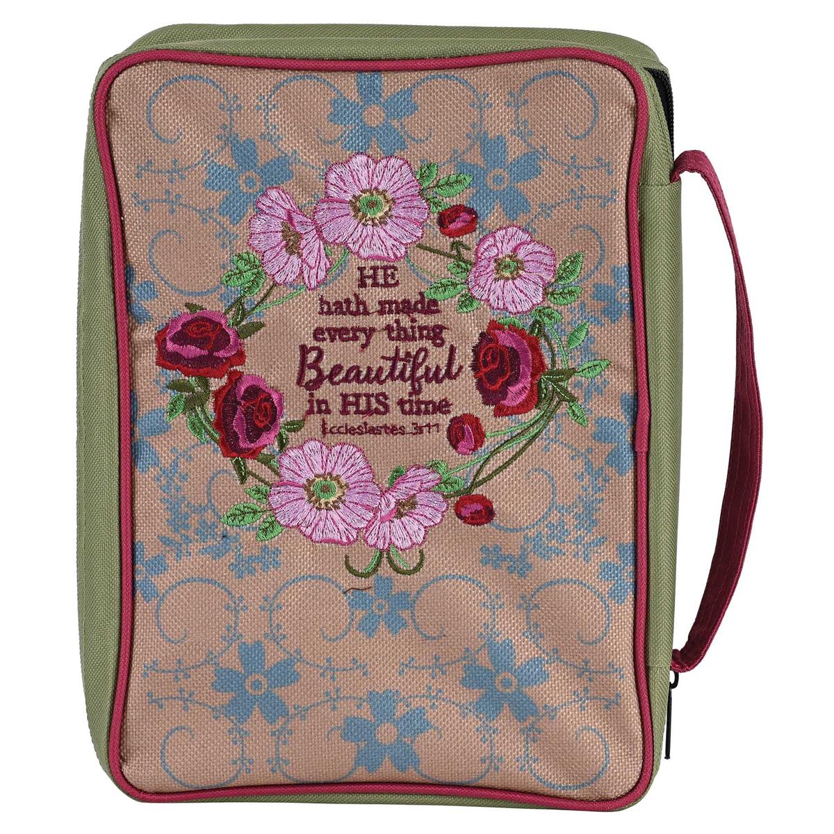 Bible Cover Floral He Hath Made Large by Dicksons