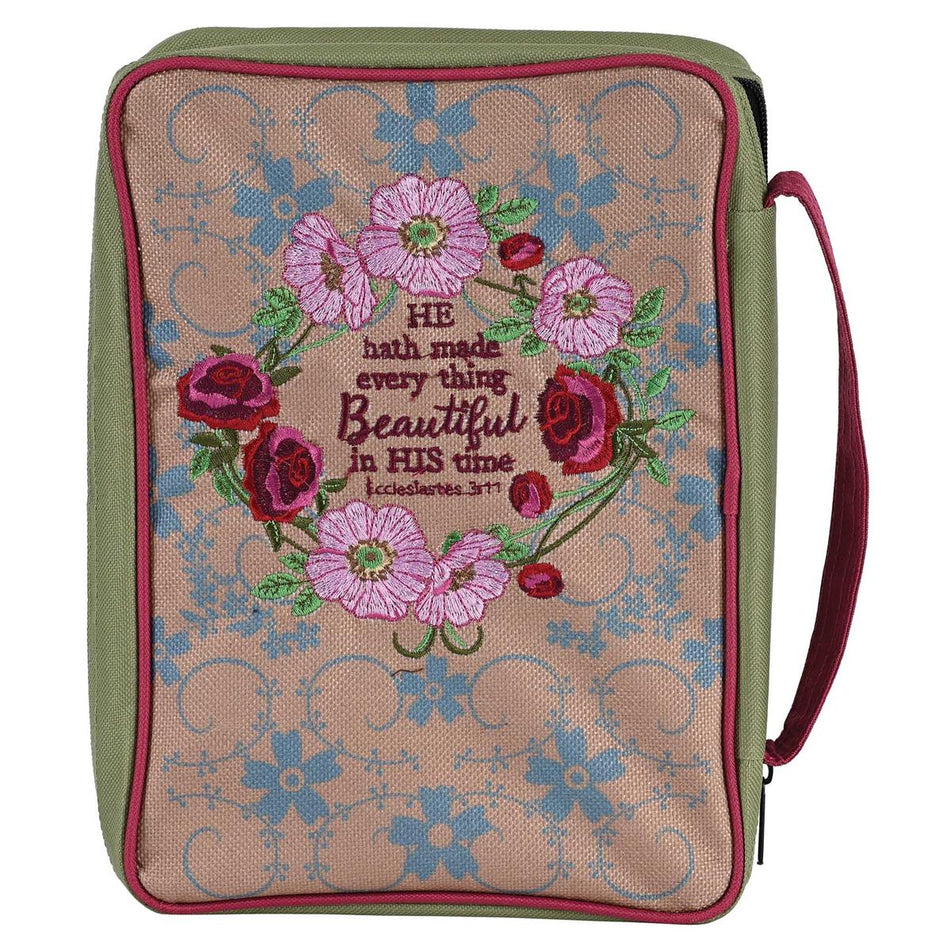 Bible Cover Floral He Hath Made Large by Dicksons