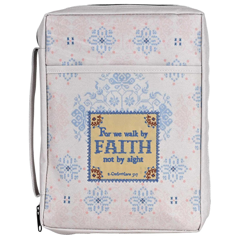 Bible Case For We Walk By Faith LrgPrint by Dicksons