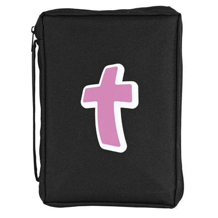 Bible Cover Pink Cross Black Medium by Dicksons