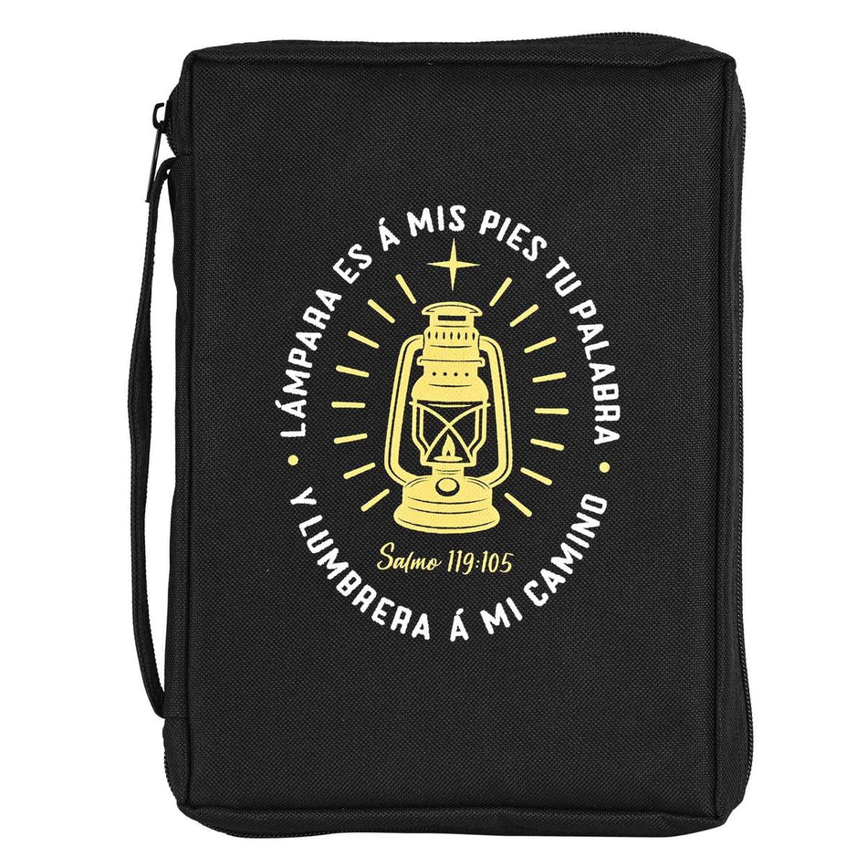 Salmo 119:105-9.5 x 6.75 Inch Black Polyester Bible Case Cover by Dicksons
