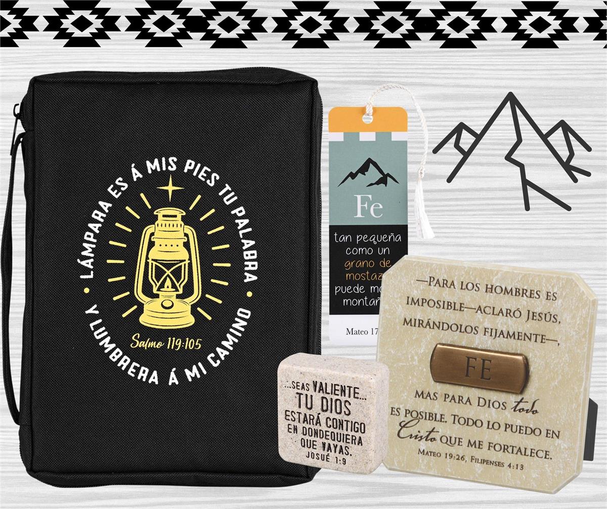 Salmo 119:105-9.5 x 6.75 Inch Black Polyester Bible Case Cover by Dicksons, product view 5