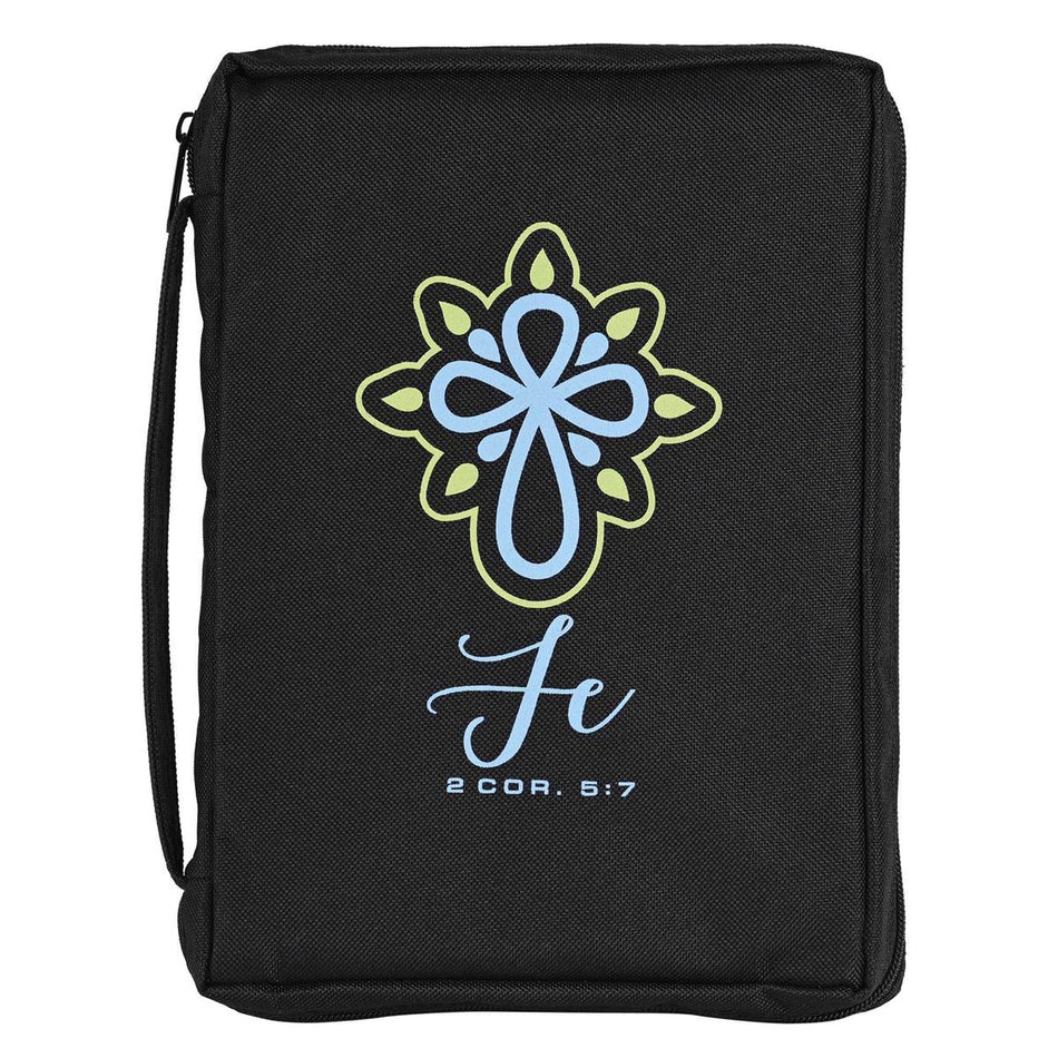 Fe - 2 Corinthians 5:7-9.5 x 6.75 Inch Black Polyester Bible Case Cover by Dicksons