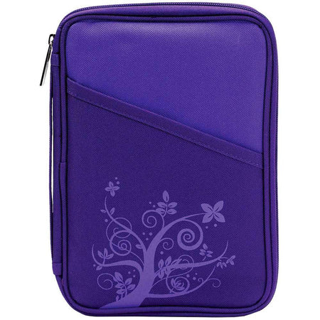 Royal Purple Polyester Bible Cover Case with Handle Thin line by Dicksons