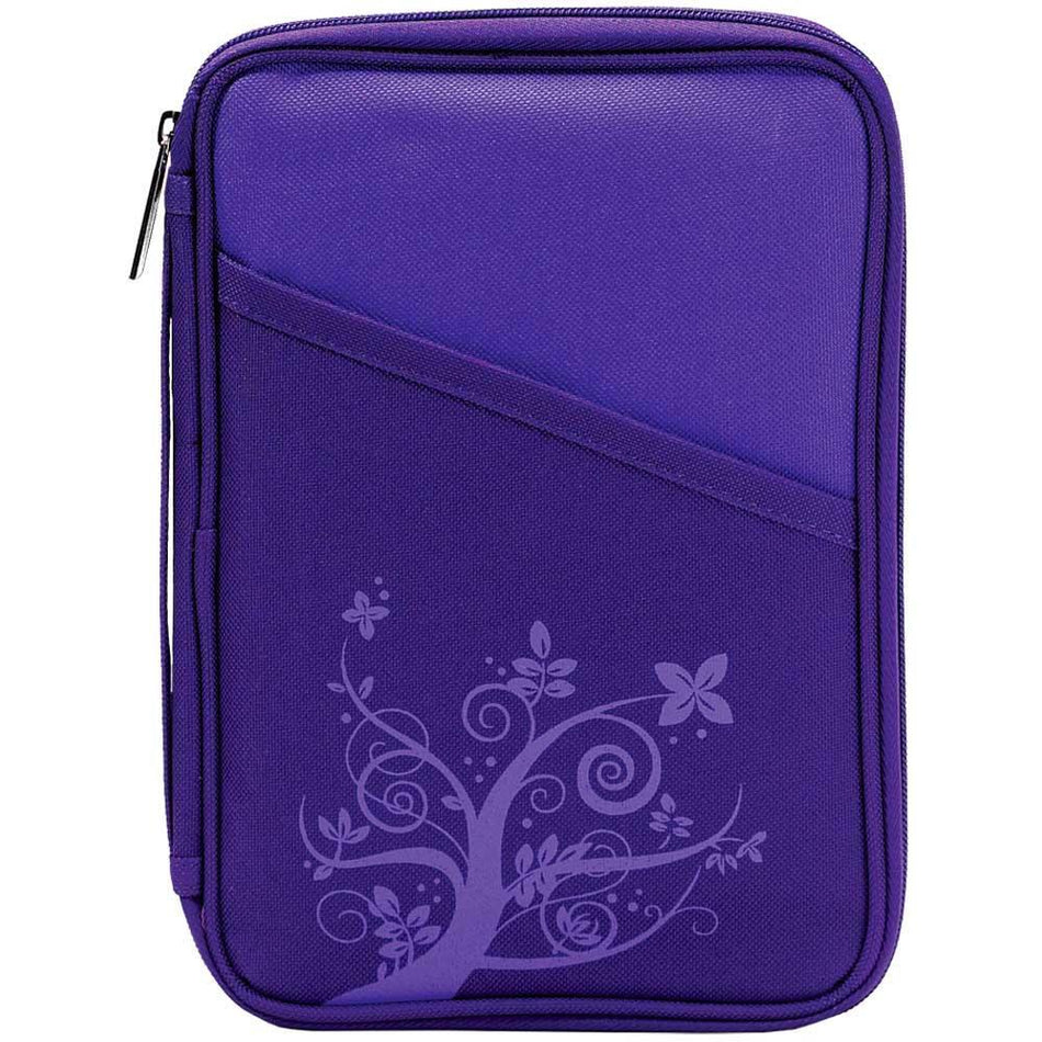 Royal Purple Polyester Bible Cover Case with Handle Thin line by Dicksons