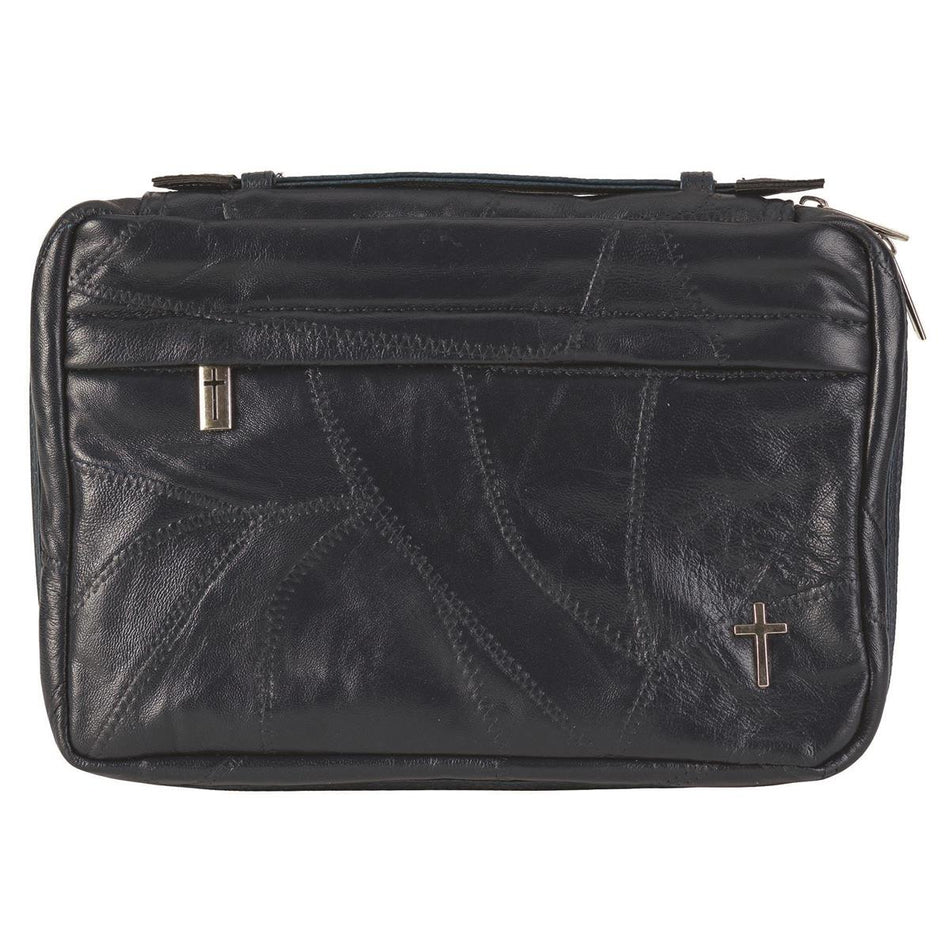 Bible Cover Patchwork Navy Thinline by Dicksons