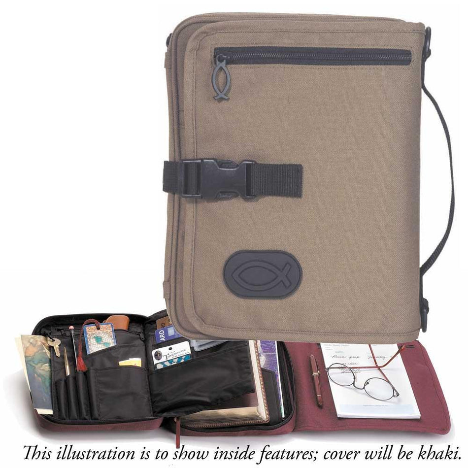 Bibl Cov Khaki Organizer Polystr XL by Dicksons