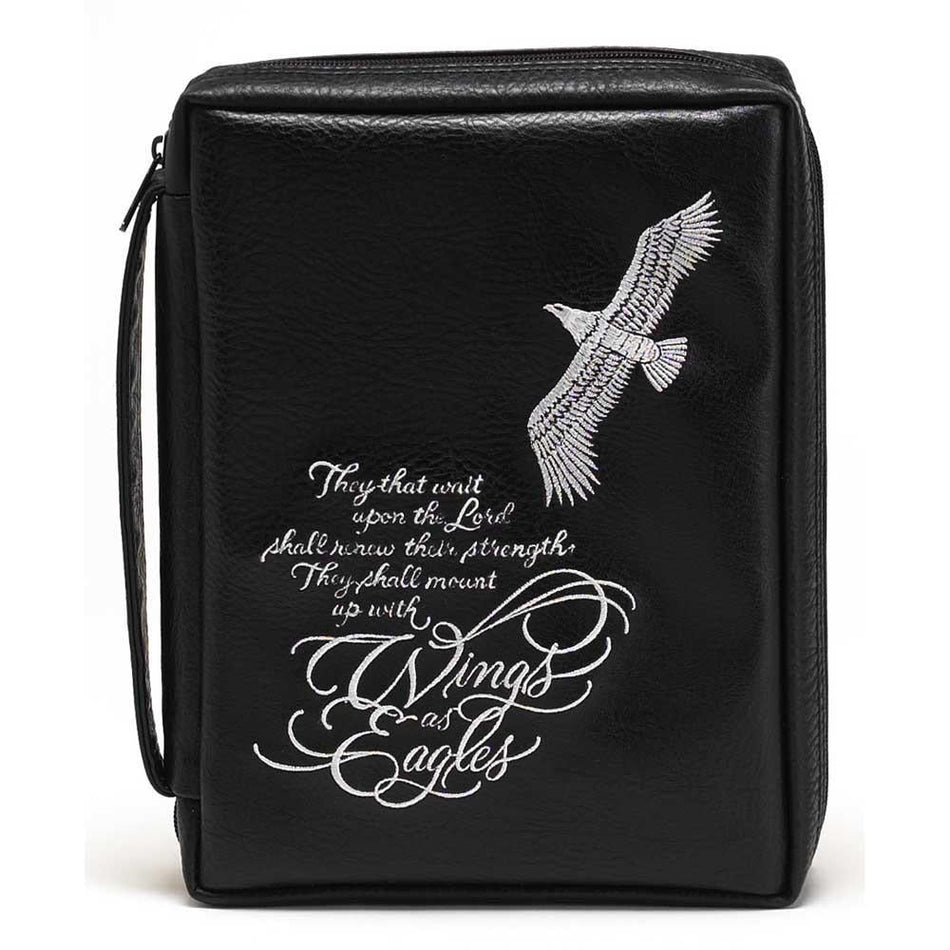 Bibl Cov Eagle Embroidery Large Black by Dicksons