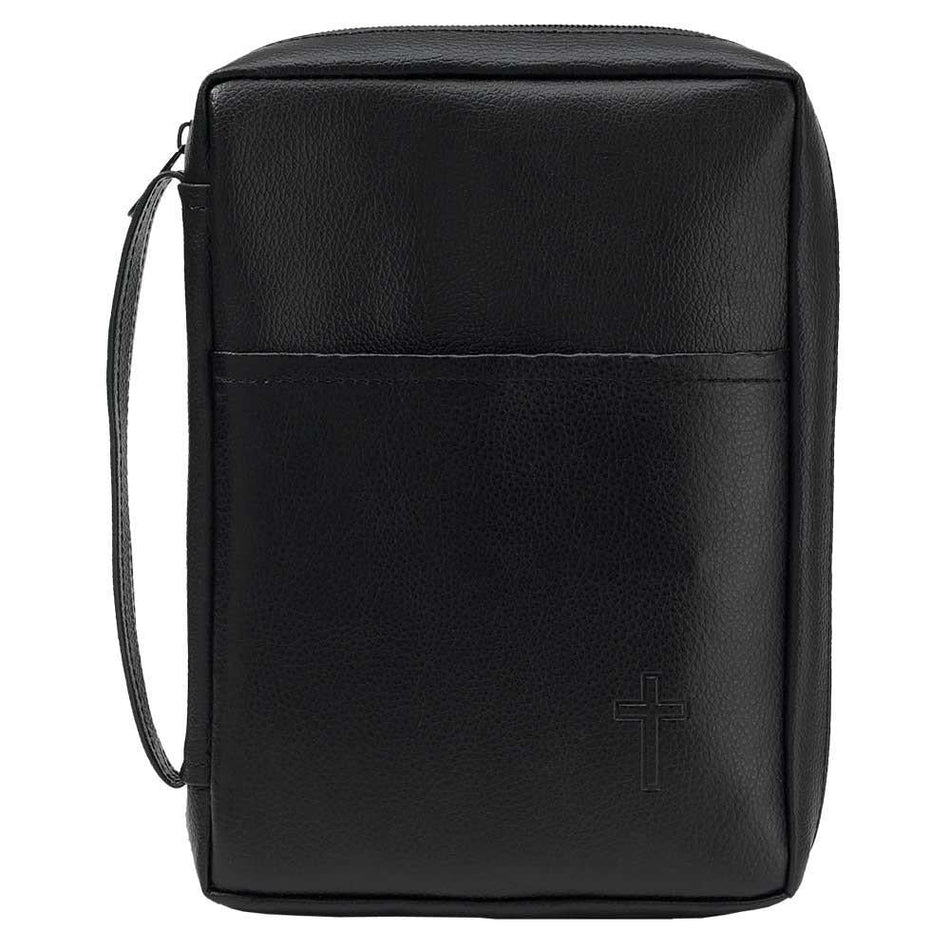 Black Cross Leather Like Vinyl Bible Cover Case X-Large by Dicksons