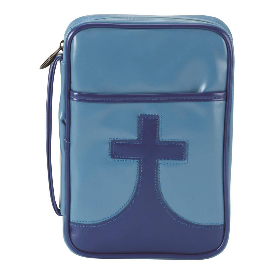 Bible Cover Youth Blue Cross Medium by Dicksons