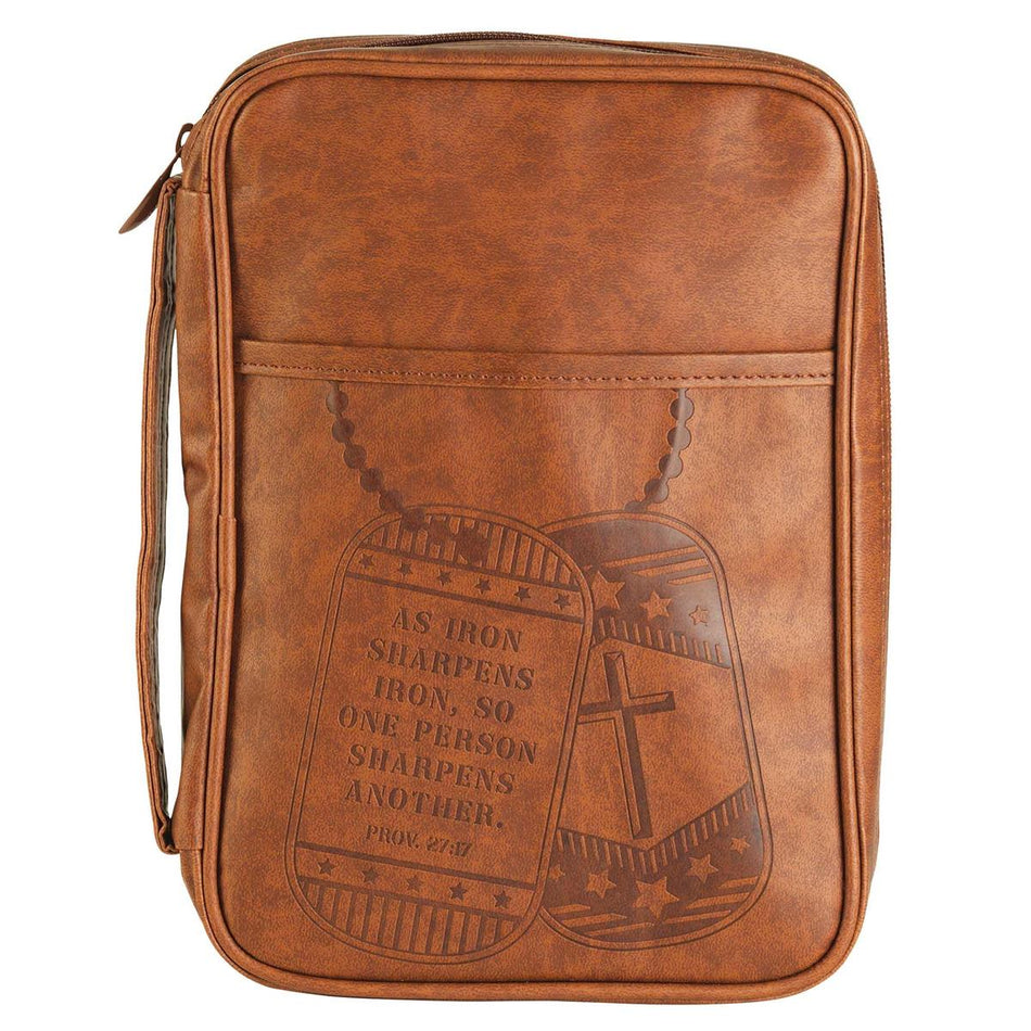 Bible Cover Iron Sharpens Iron Large by Dicksons