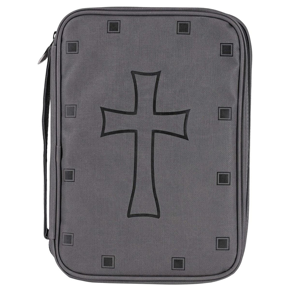 Bible Cover Cross Charcoal Gray by Dicksons