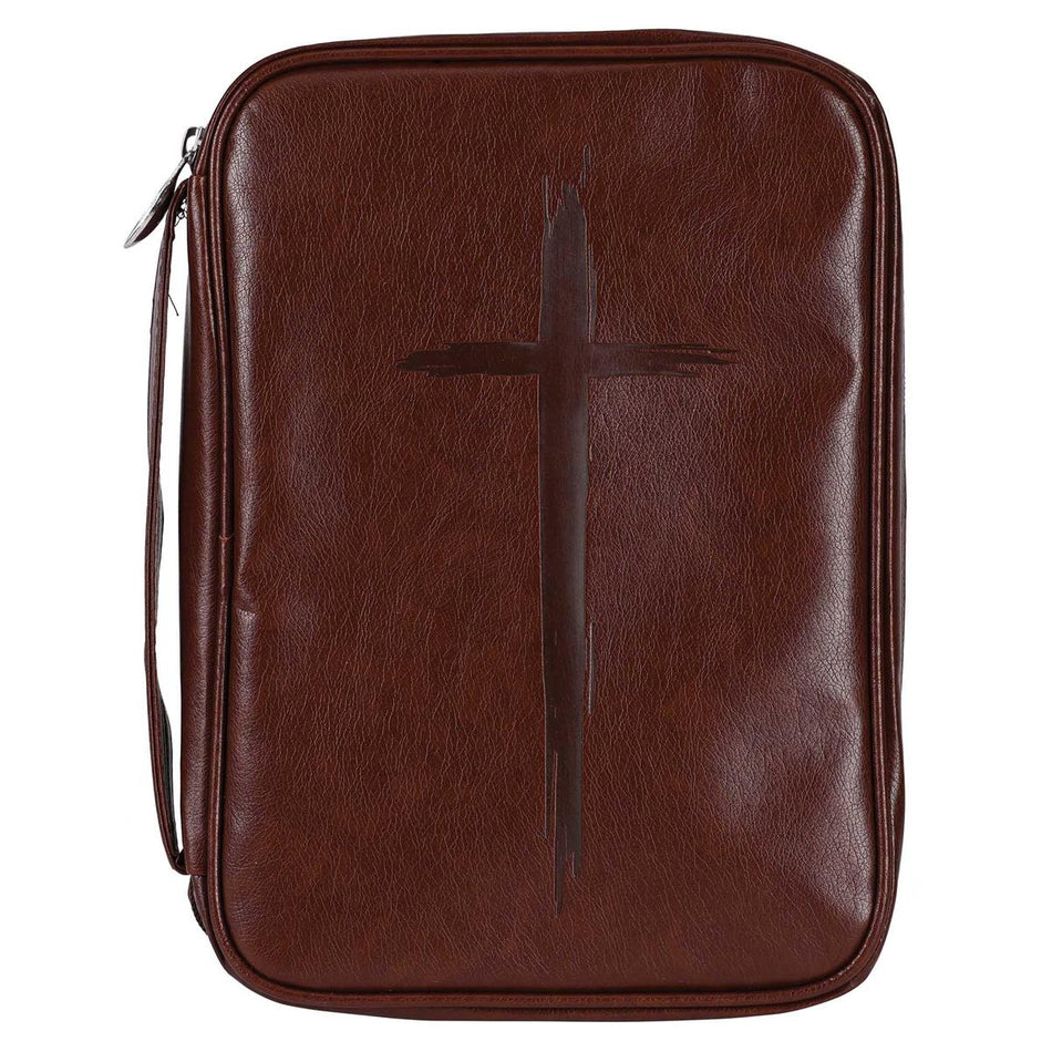 Bible Cover Brown Rugged Cross Large by Dicksons